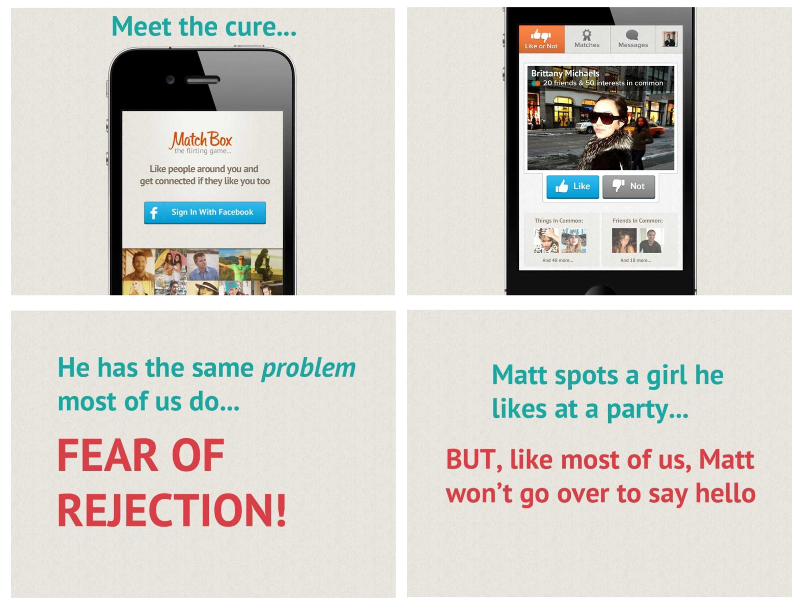 Tinder pitch deck slide