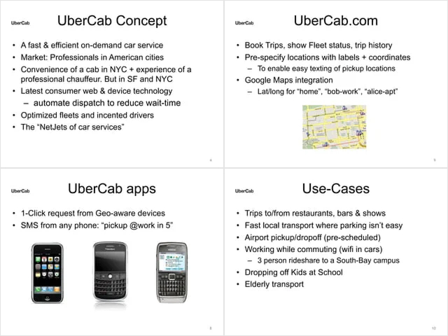Uber pitch deck slide